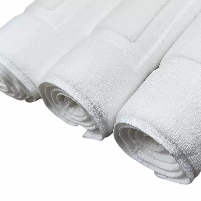 Absorbent Non Slip Cotton Hotel Bath Mat factory