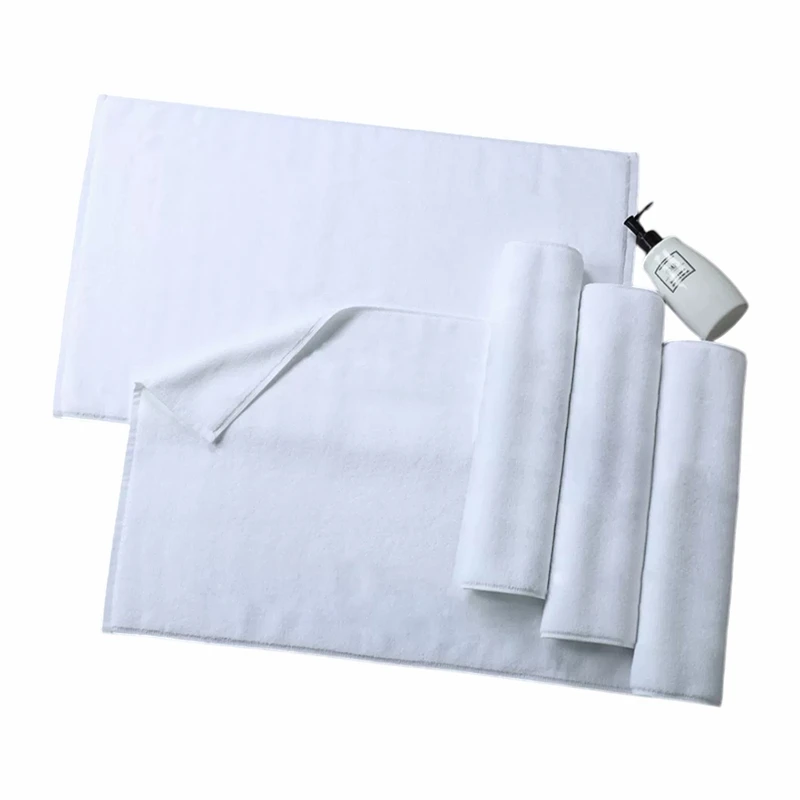 Absorbent Non Slip Cotton Hotel Bath Mat factory