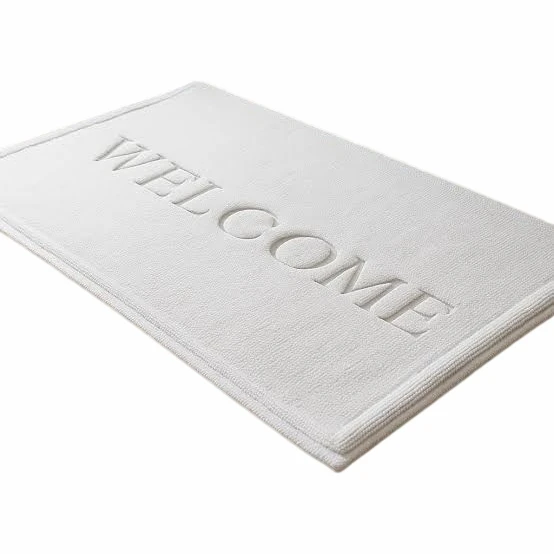 Absorbent Non Slip Cotton Hotel Bath Mat factory