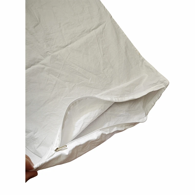 Plain White Zippered 200TC Cotton Pillow Protector factory