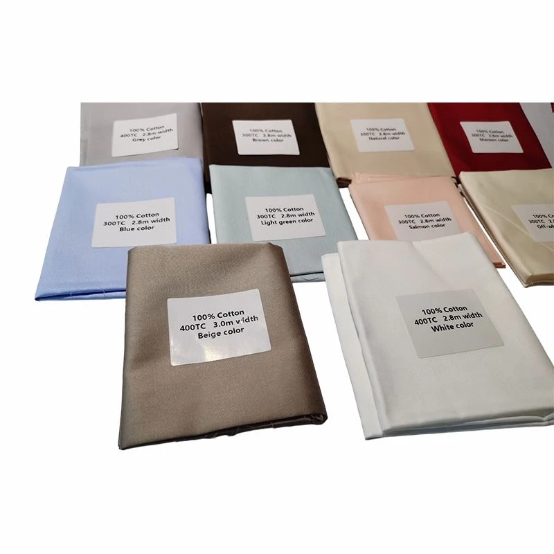 Sateen Plain Hotel Bedding Fabric suppliers
