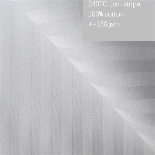 Sateen Stripe Hotel Bed Sheet Fabrics manufacturers