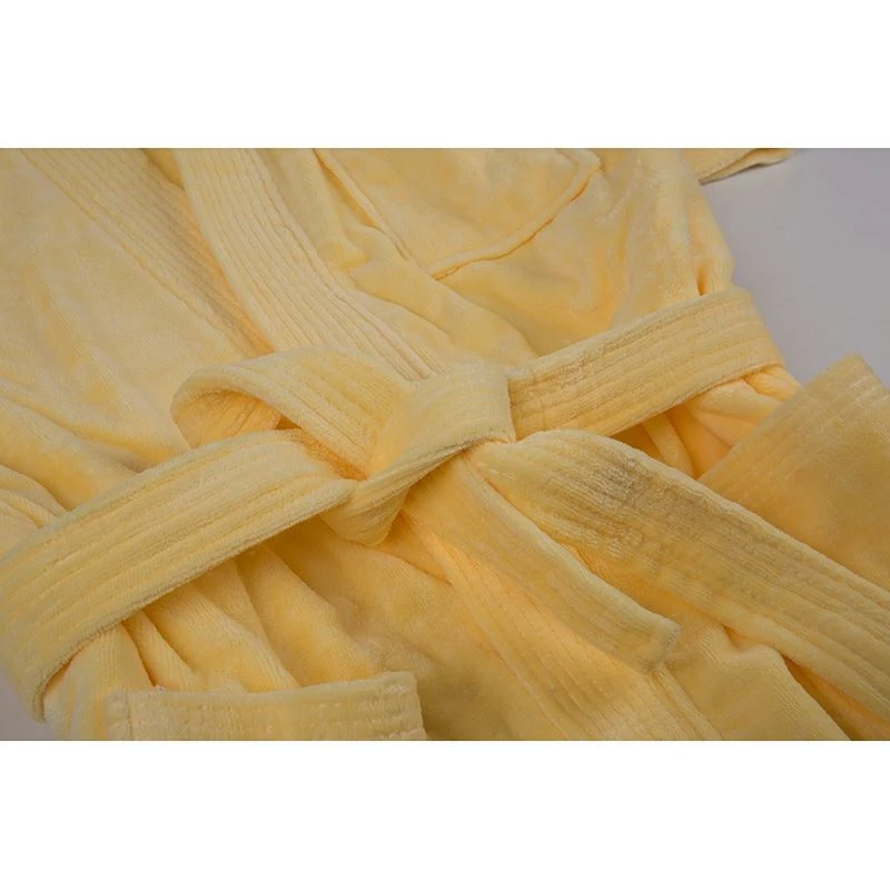 Soft Plush Velour Inner Terry Hotel Bathrobe suppliers