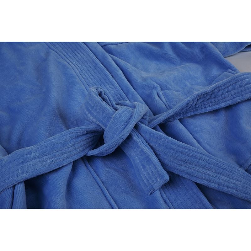 Soft Plush Velour Inner Terry Hotel Bathrobe manufacturers