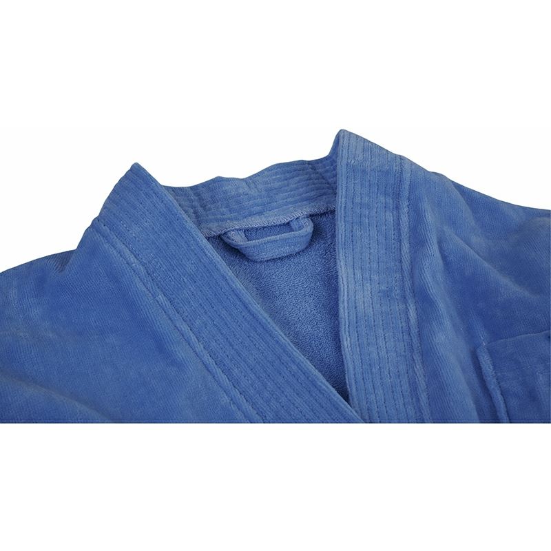 Soft Plush Velour Inner Terry Hotel Bathrobe factory