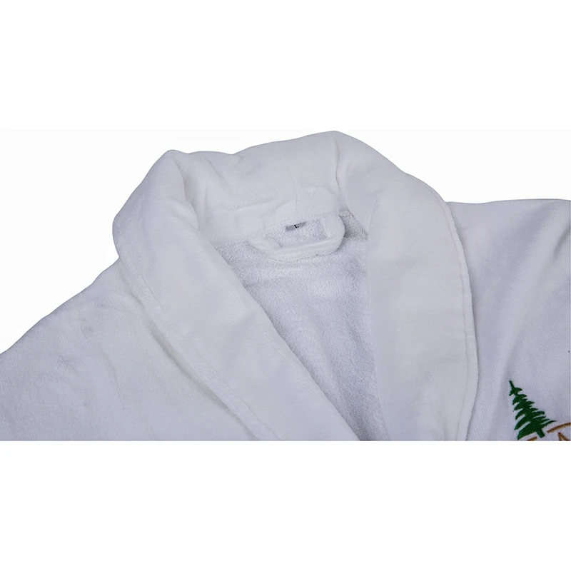 Soft Plush Velour Inner Terry Hotel Bathrobe factory