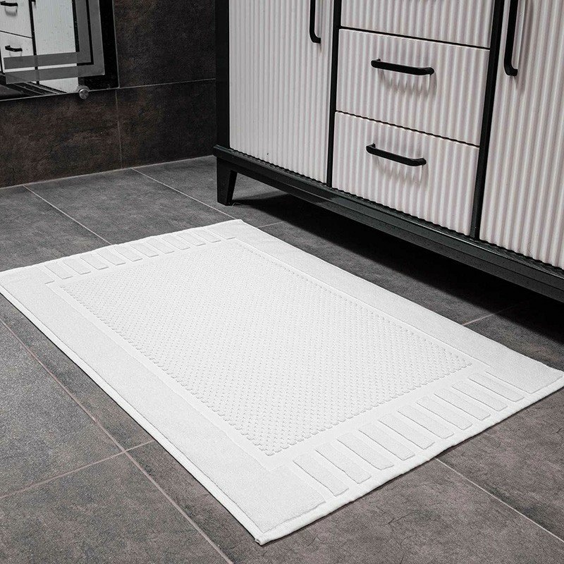 Absorbent Non Slip Cotton Hotel Bath Mat suppliers