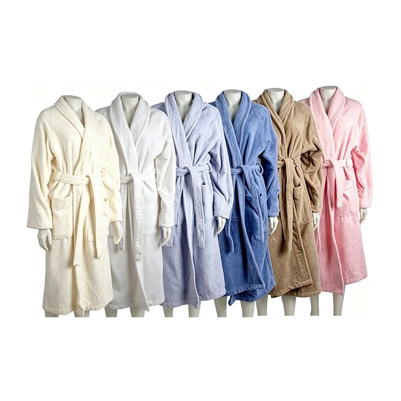 Absorbent White Terry Cloth Spa Resort Hotel Bathrobe price