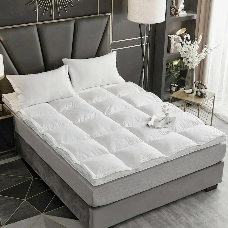 Double-Layer Overfilled Down Filled Hotel Mattress Topper suppliers