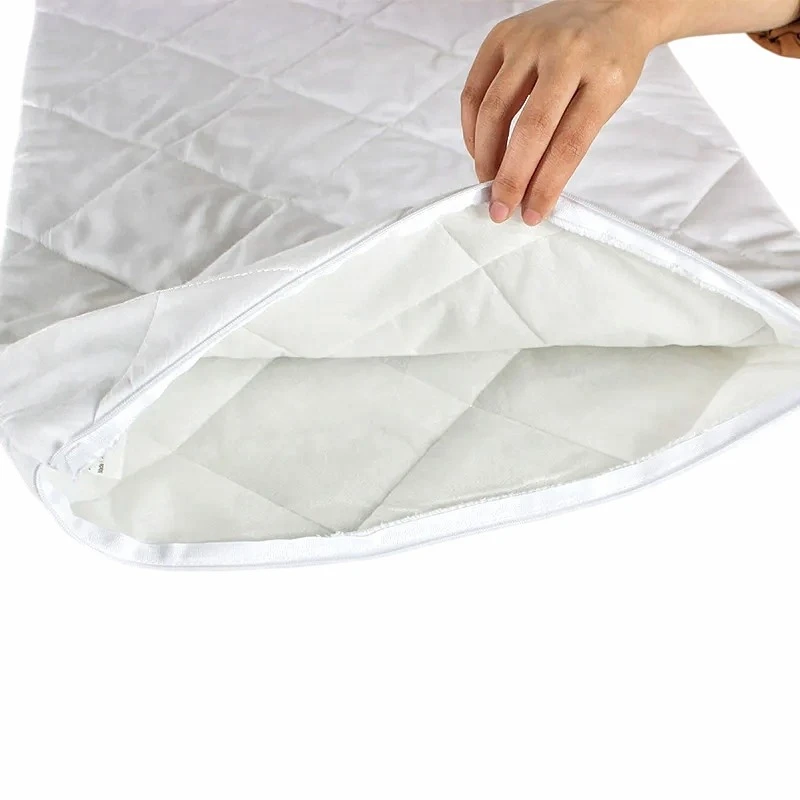 Microfiber Quilted TPU Waterproof Zippered Pillow Protector factory