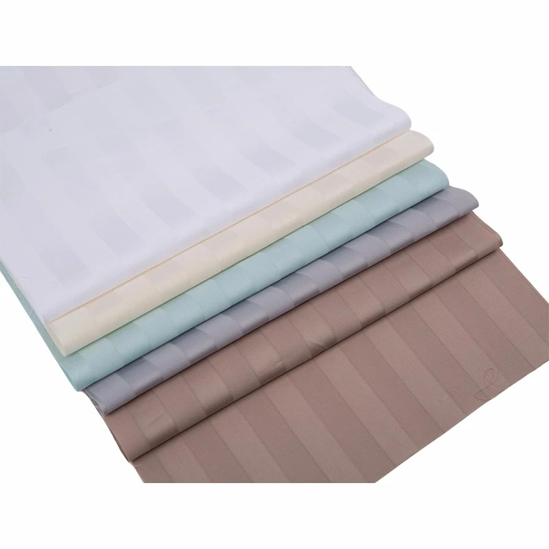 Sateen Stripe Hotel Bed Sheet Fabrics best