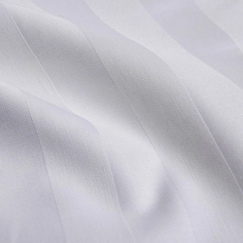Sateen Stripe Hotel Bed Sheet Fabrics factory